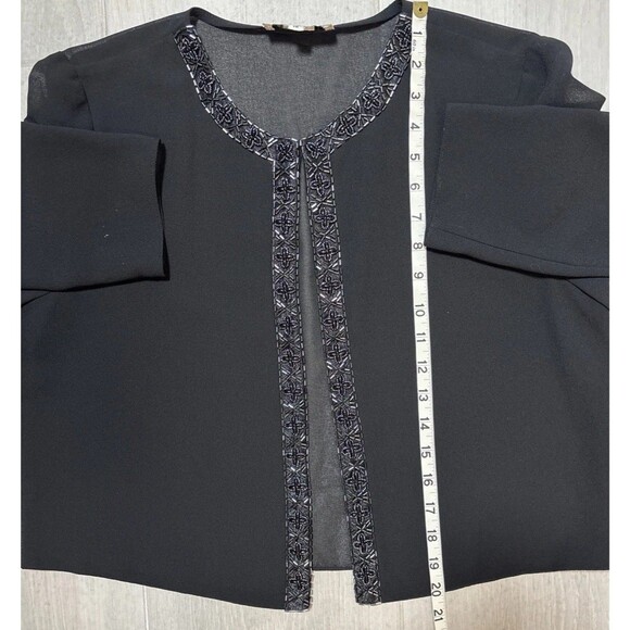 Patra  Womens SZ 12 Sheer Blouse  Intricate Bead Design  Formal Evening Party - Picture 6 of 6